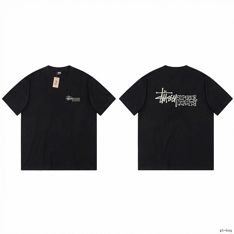 Stussy basic simple style black T-shirt