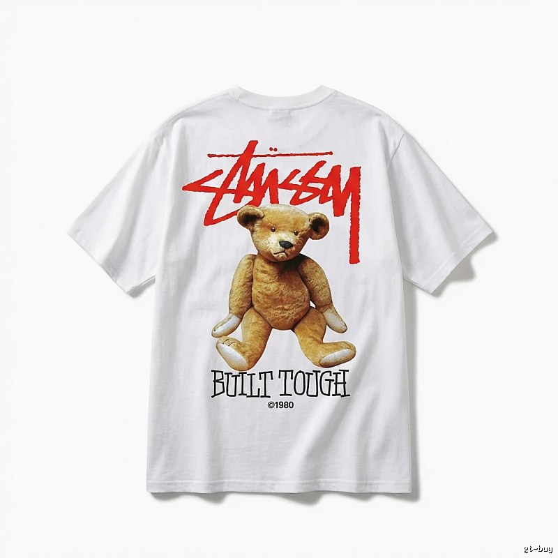Stussy Bear Print White T-shirt
