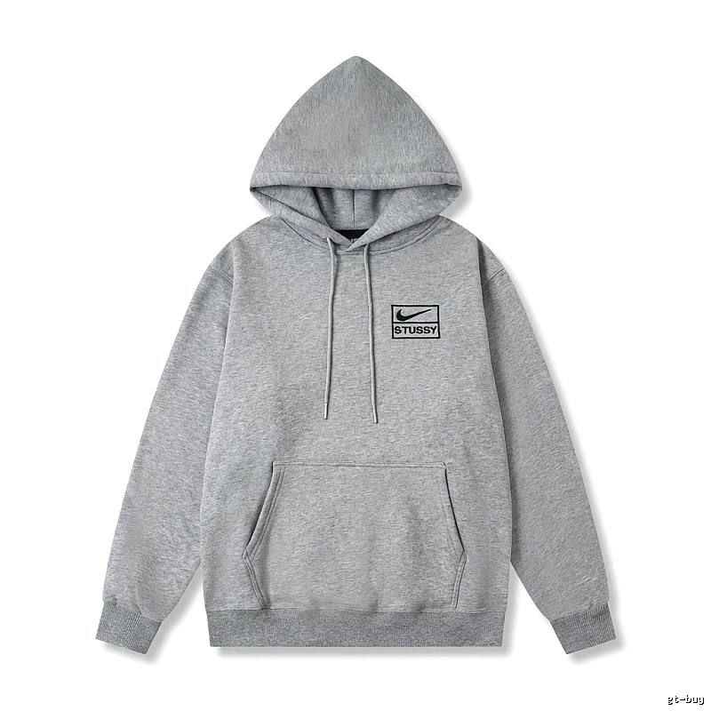 Stussy Co-branded Simple Style Grey Hoodie