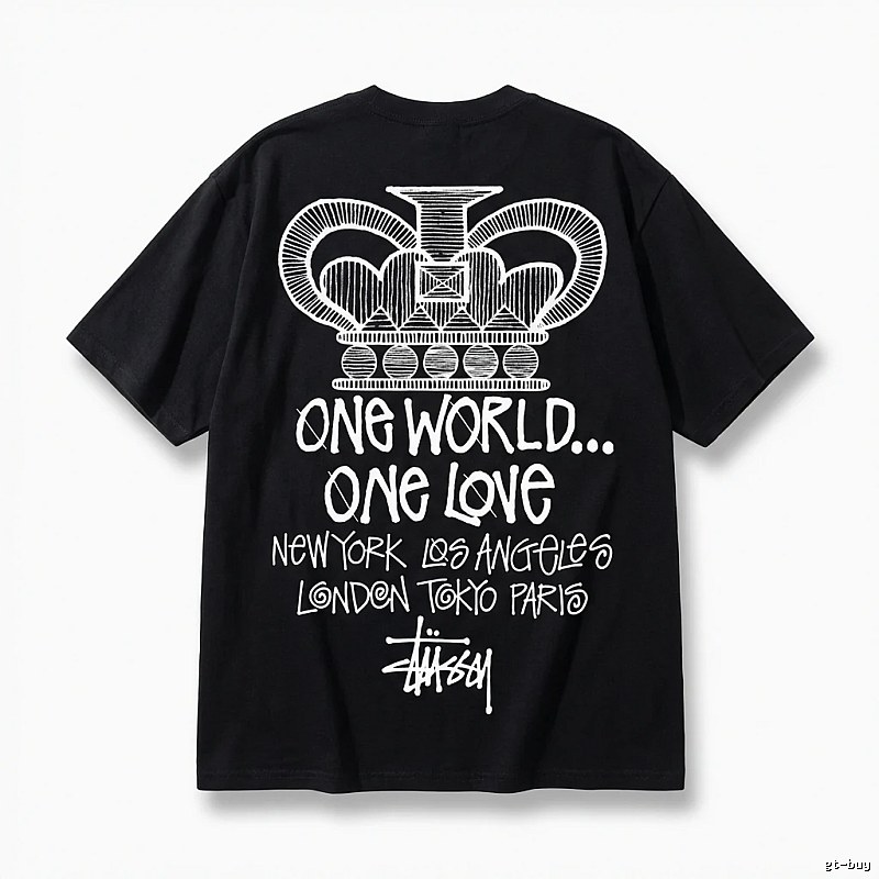 Stussy Crown Print Black T-shirt