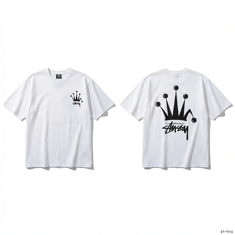Stussy Crown Trendy Brand White T-shirt