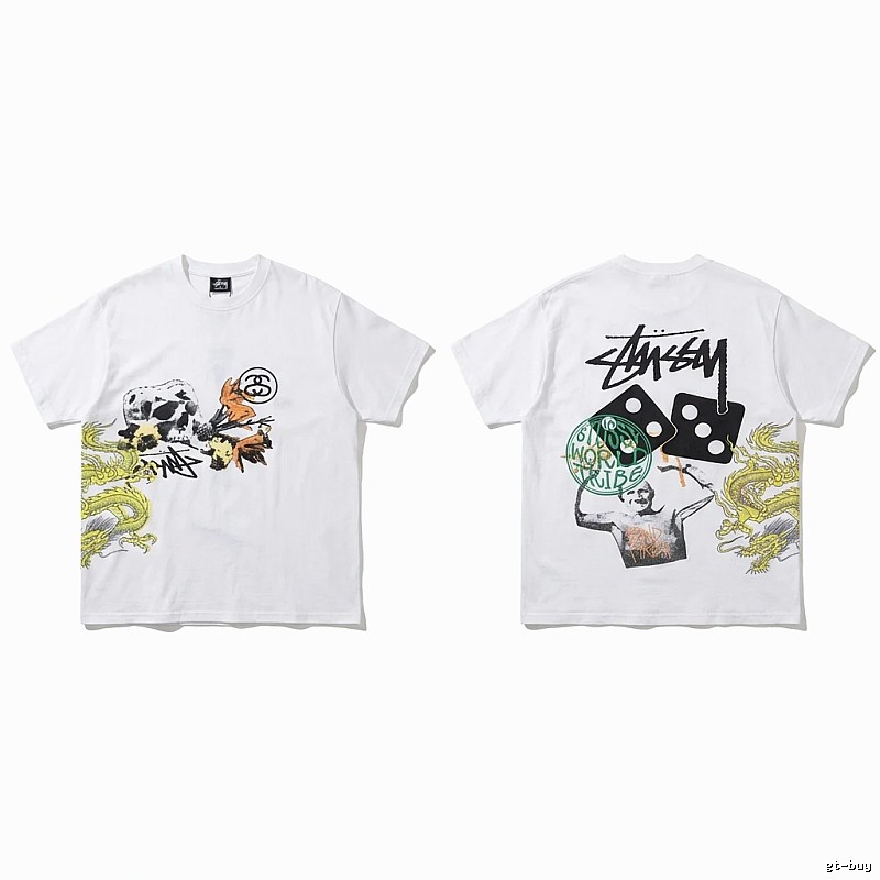 Stussy graffiti-style white T-shirt