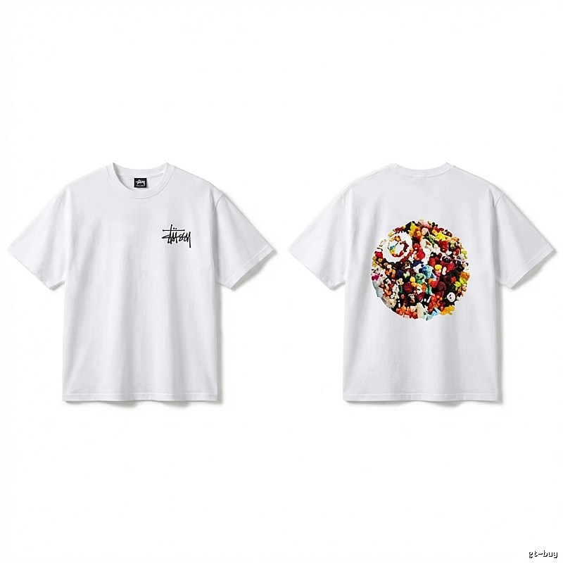 Stussy Graffiti Trendy White T-shirt