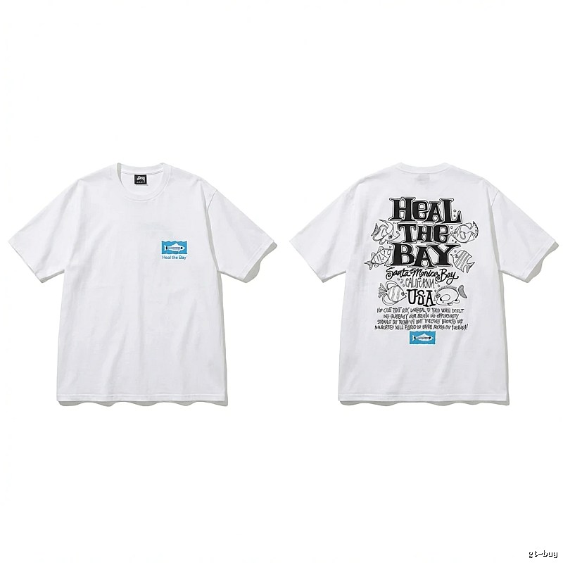 Stussy Healing Bay Collection White Short-sleeve Shirt