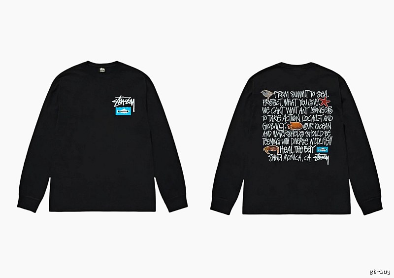 Stussy Ocean Style Black Long-sleeve