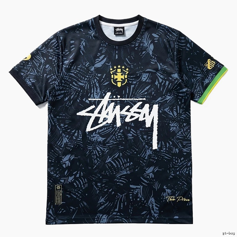 Stussy Printed Trendy Black Short-sleeve Shirt
