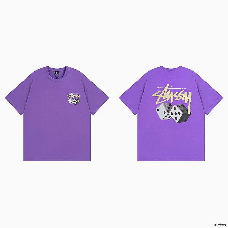 Stussy Purple Spider Graphic T-Shirt Campus Look Logo