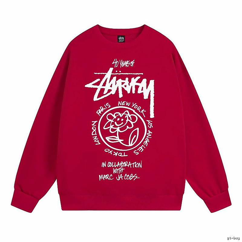 Stussy Red Style 539 Graphic SweatShirt Downtown Style