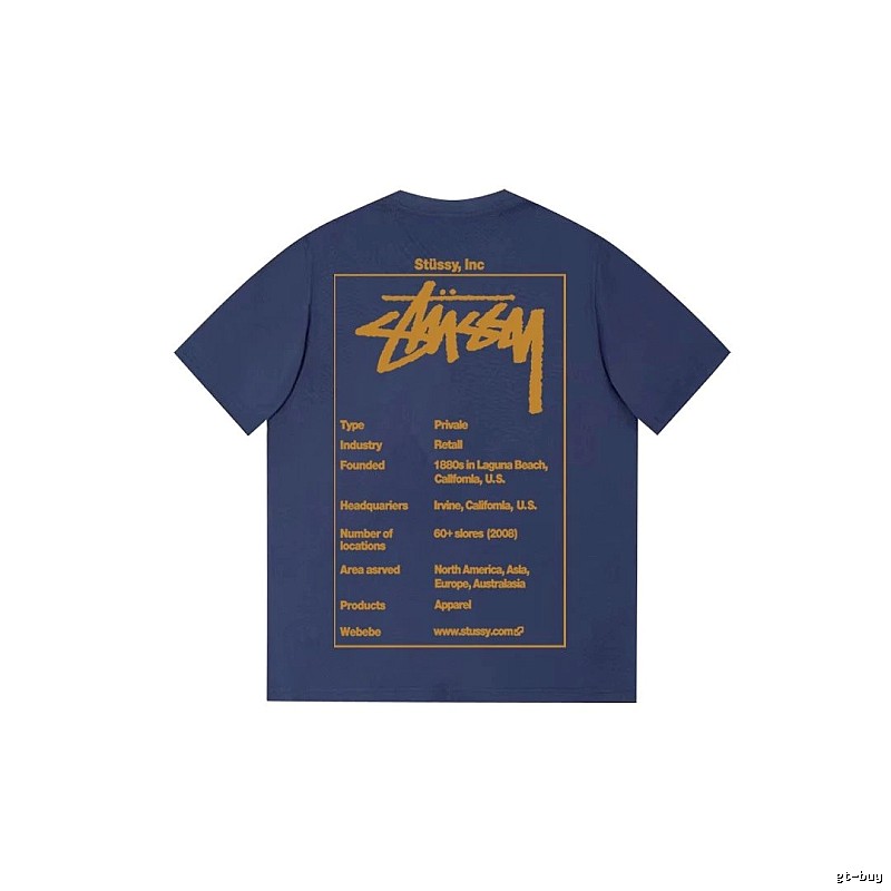 Stussy Streetwear Graphic T-shirt Black White Stussy with Logo Accent