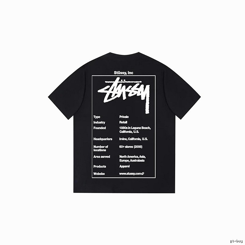 Stussy Travel Graphic T-shirt Black White Stussy with Modern Look