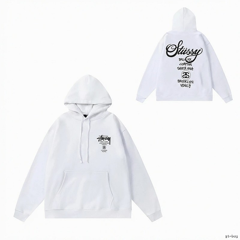 Stussy trendy and cool style white hoodie