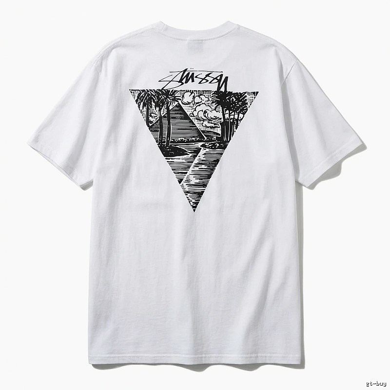 Stussy triangle print white T-shirt
