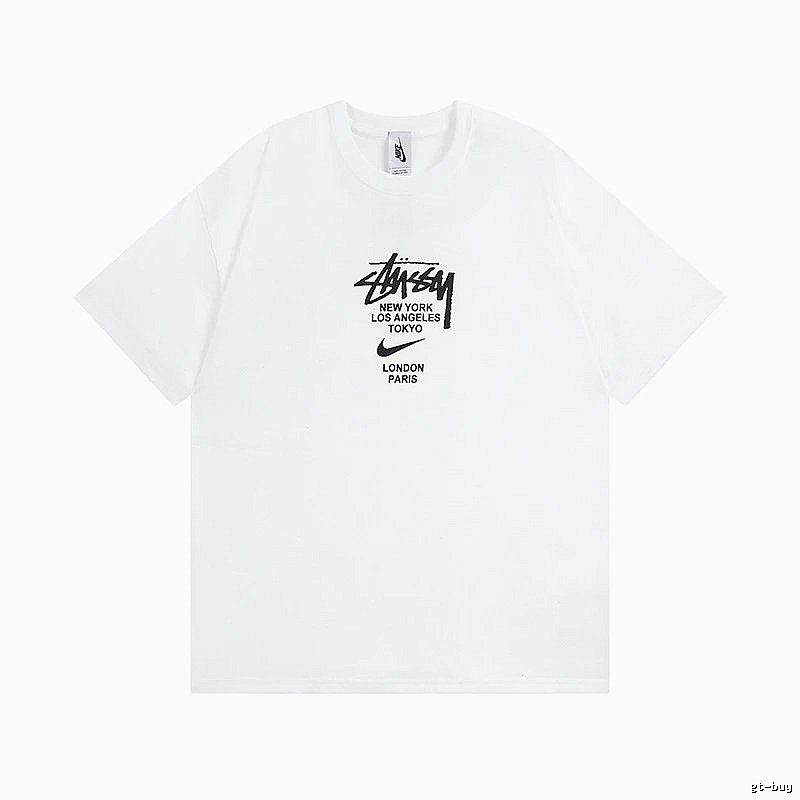 Stussy White Spider Graphic T-Shirt Airport Outfit Logo