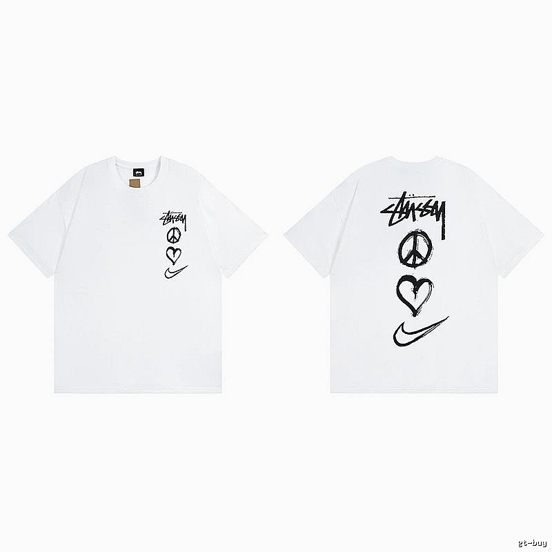 Stussy White Spider Graphic T-Shirt Logo Detail