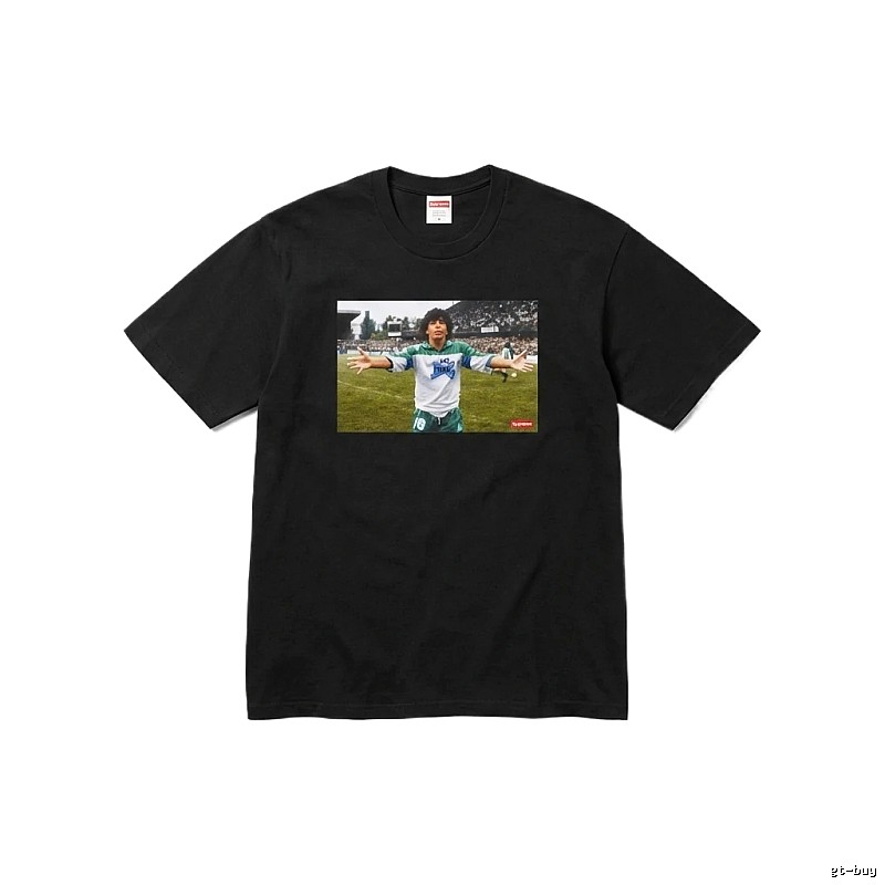 Supreme black and white style short-sleeved T-shirt