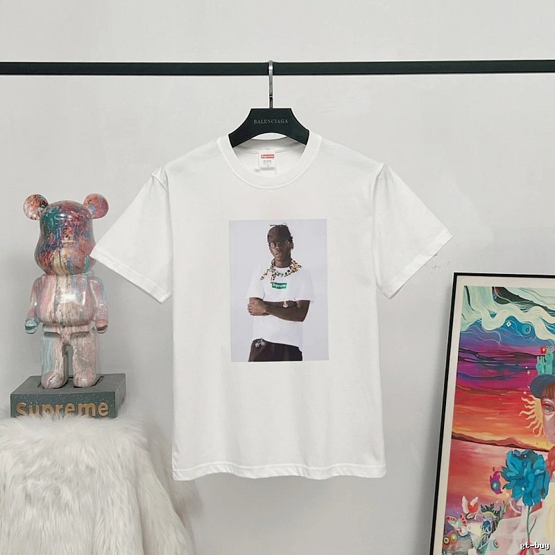 Supreme Character Print Street Style White T-Shirt