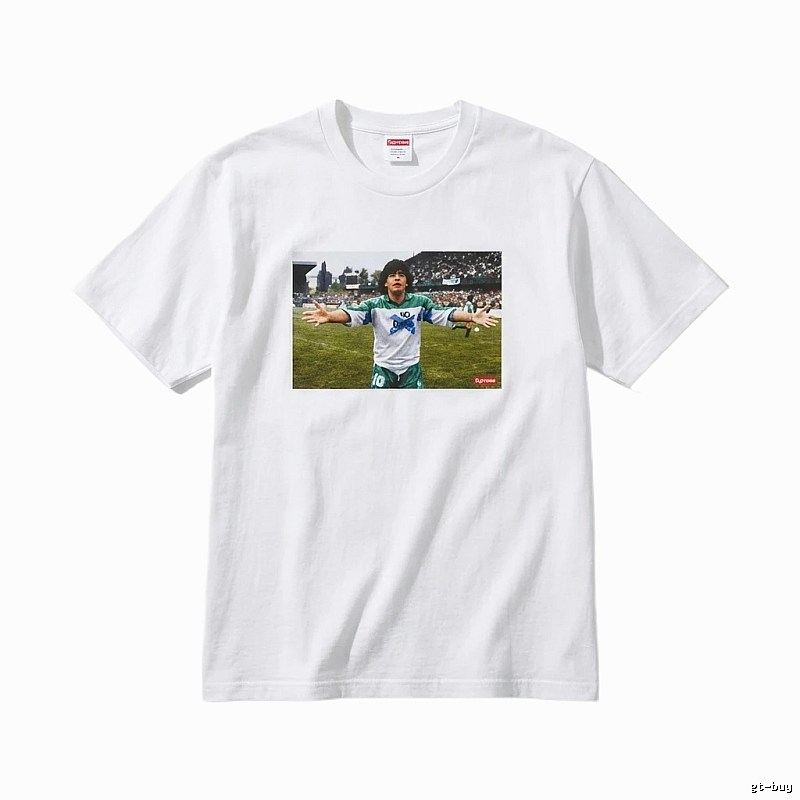 Supreme Maradona-style white T-shirt
