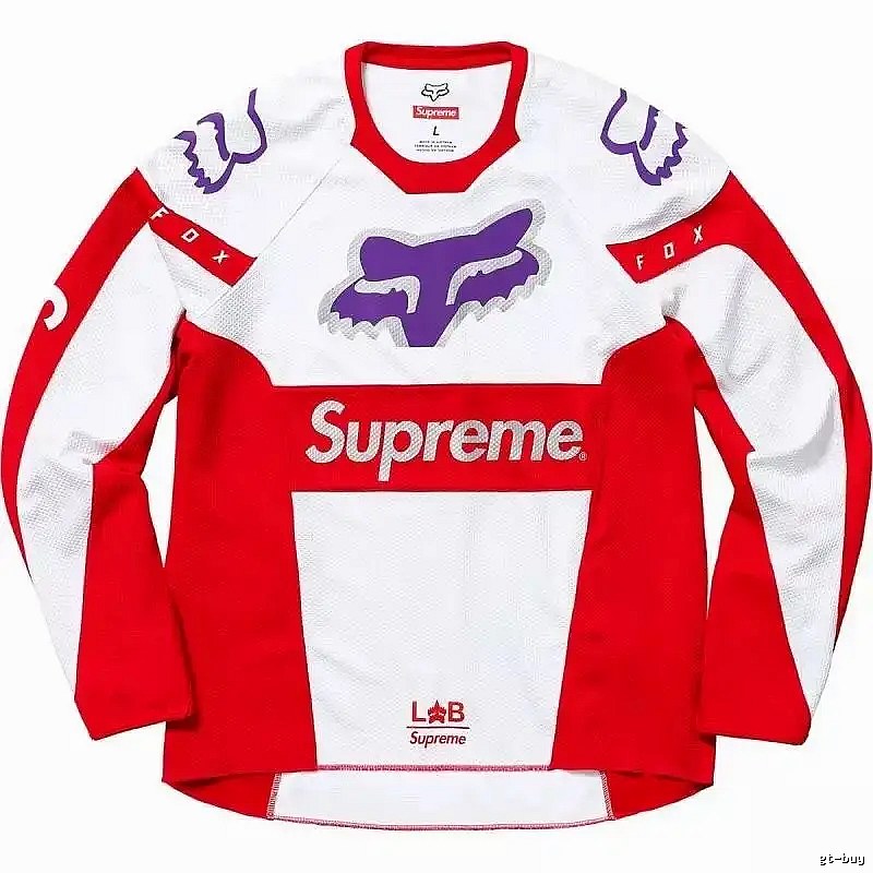Supreme red and white sporty top
