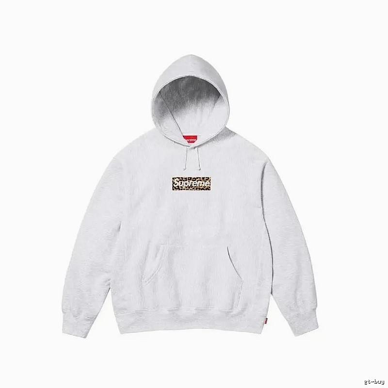 Supreme Resort Logo hoodie Gray Red Oversized for Travel Looks