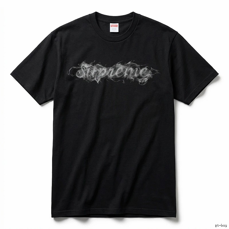 Supreme Smoke Style Black T-shirt