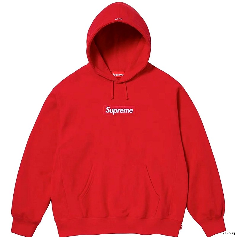 Supreme Statement Logo hoodie Gray Red Oversized for Easy Pairing