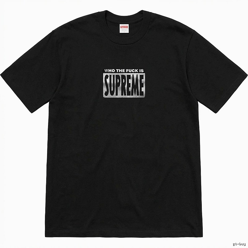 Supreme trendy and cool black short-sleeved shirt