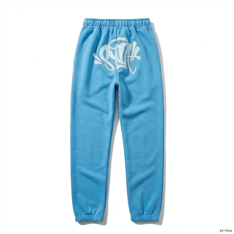 SynaWorld graffiti-style light blue sweatpants