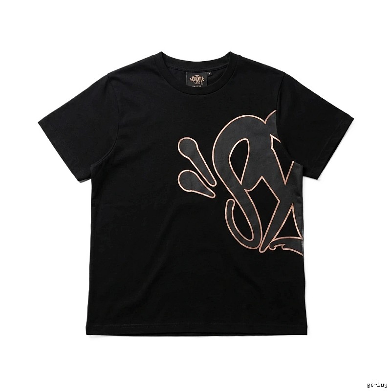 SynaWorld Trendy and Cool Style Black T-shirt