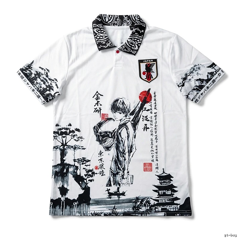 Tokyo Ghoul Ink-wash Style White Polo Shirt