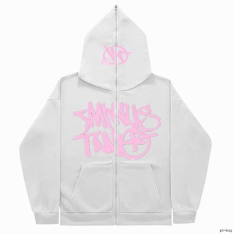 Trapstar Daily Graphic zip hoodie Black Zip Pink with Visual Detail