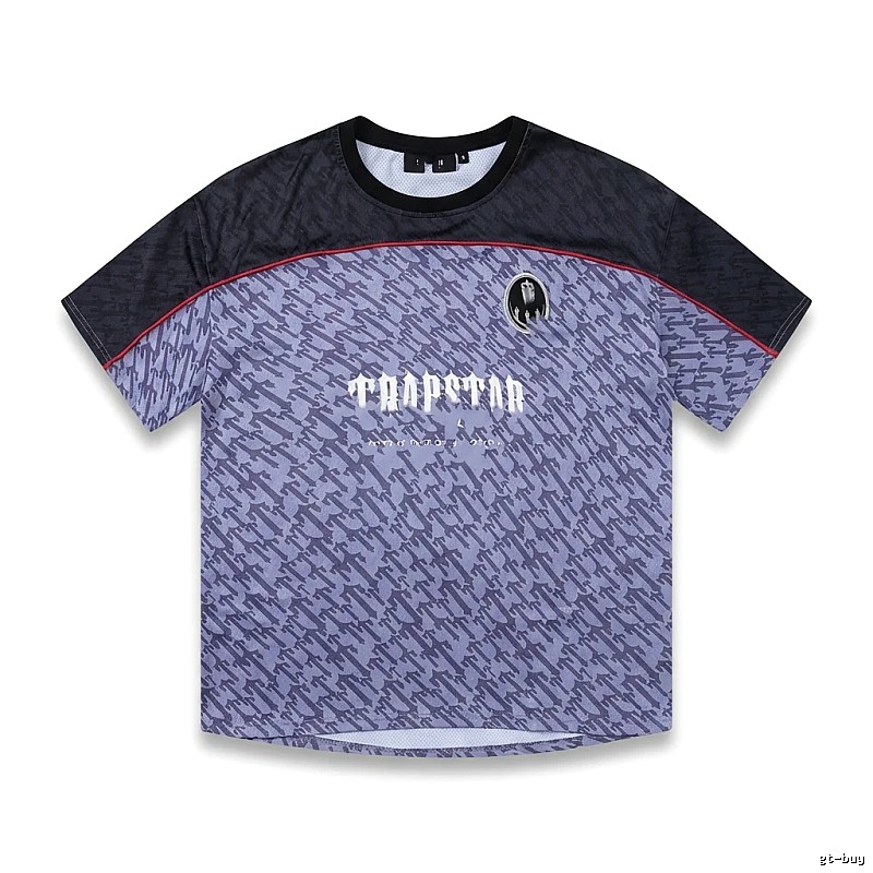 Trapstar Dark Purple and Black Short-sleeve