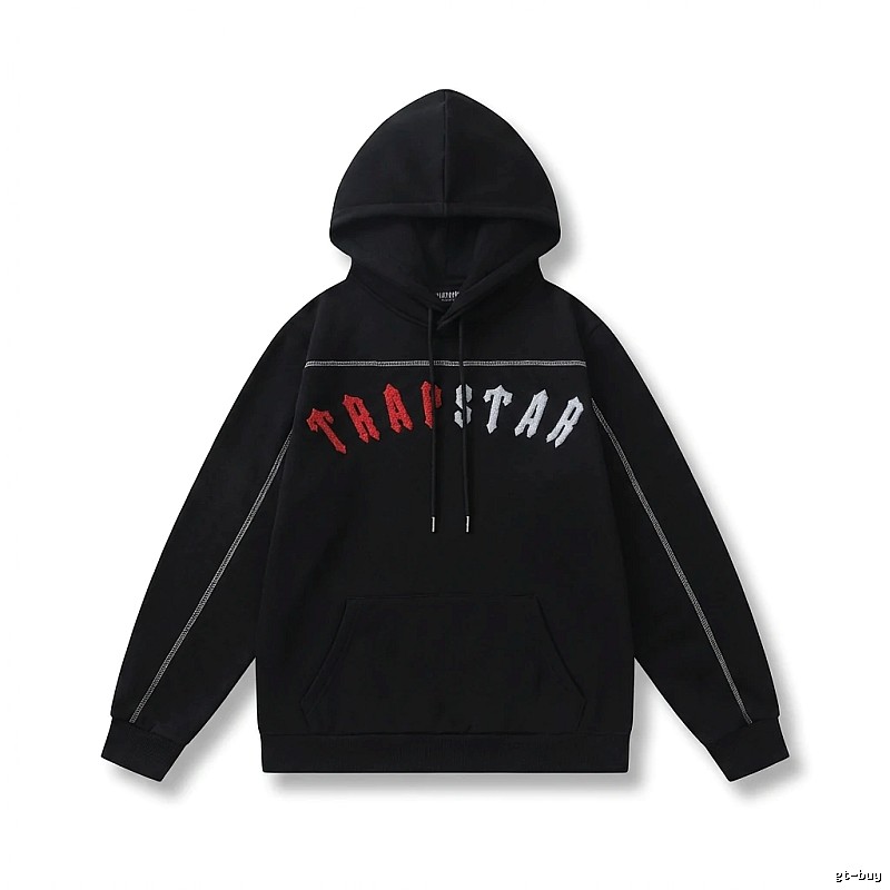 Trapstar letter-style black hoodie