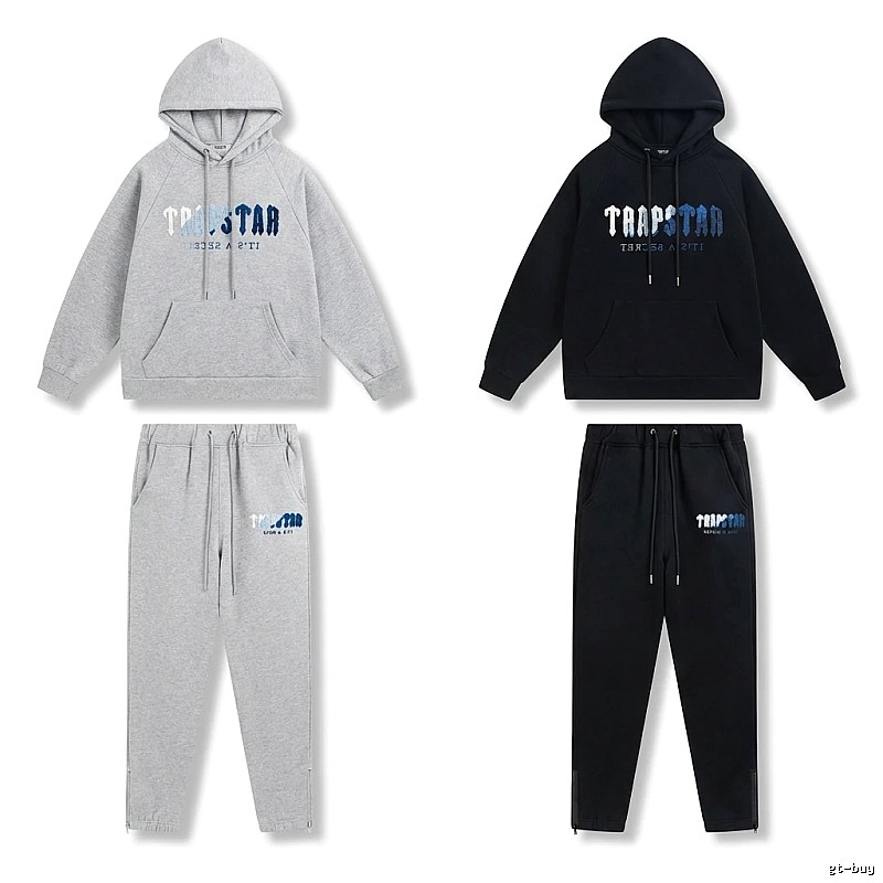 Trapstar Letter Trendy Brand Suit (Grey/Black)