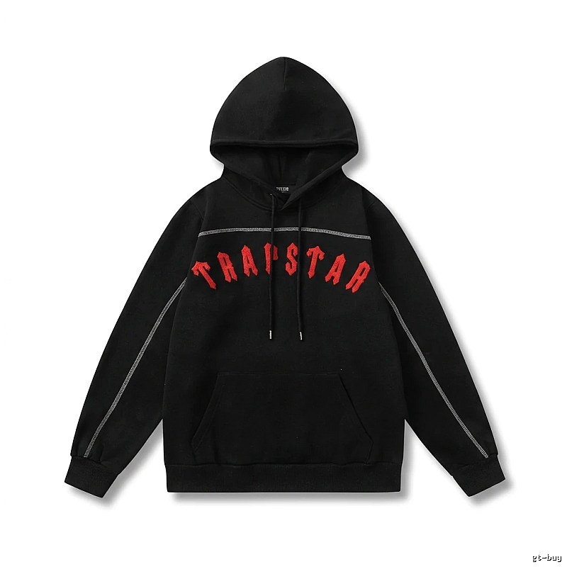 Trapstar Letter Trendy Cool Black Sweatshirt