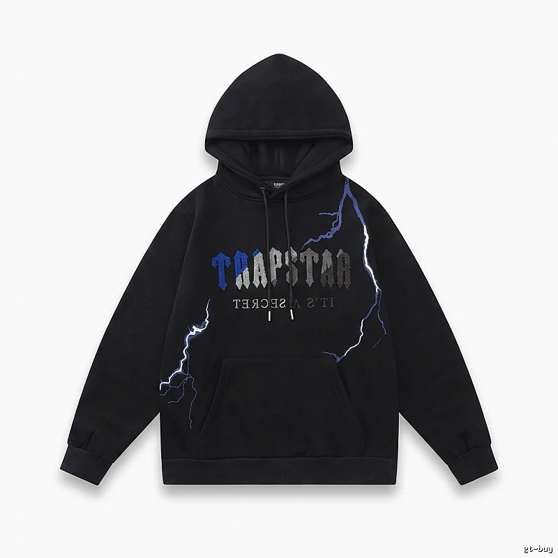 Trapstar Lightning Wind Black Hoodie