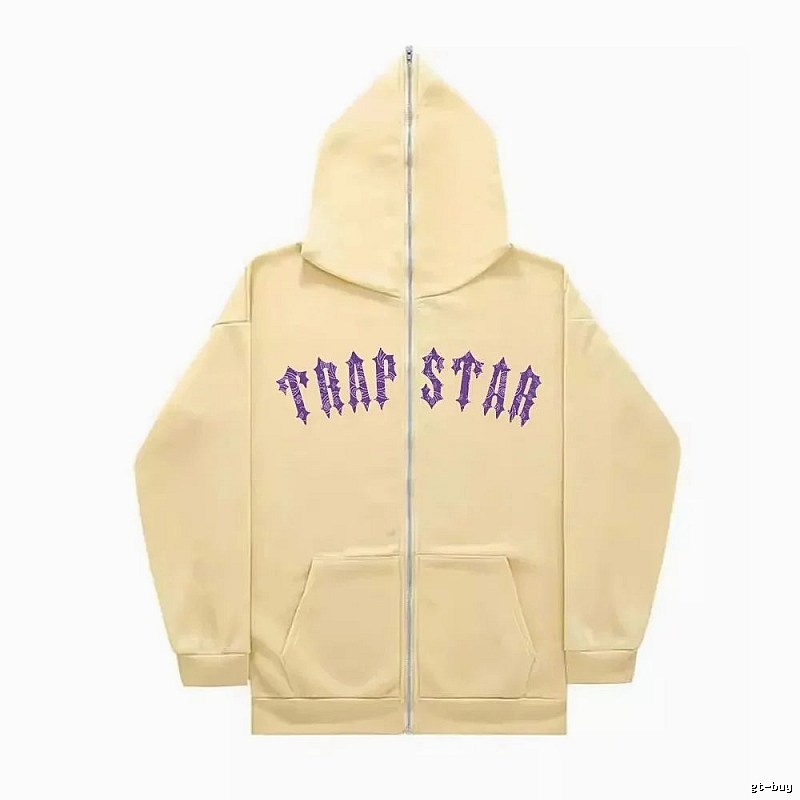 Trapstar Statement Graphic zip hoodie Black Zip Pink for Easy Pairing
