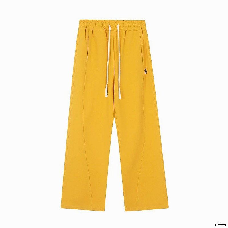 Travel Drawstring Straight Pants by RalphLauren - Mustard Yellow