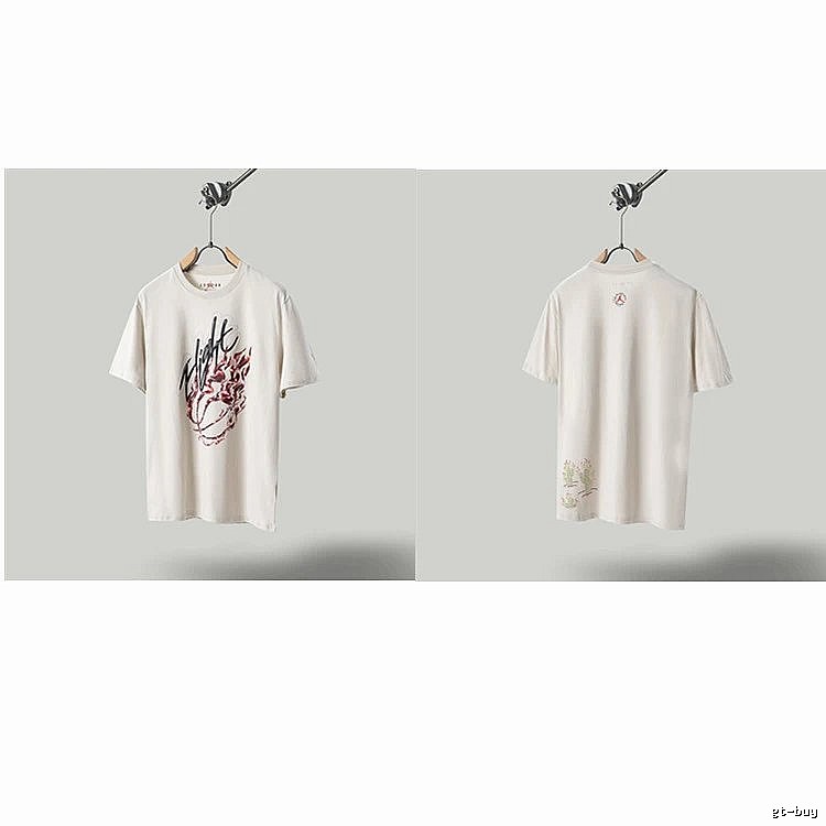 Travis Scott Cactus Co-branded Street-style Off-white T-shirt