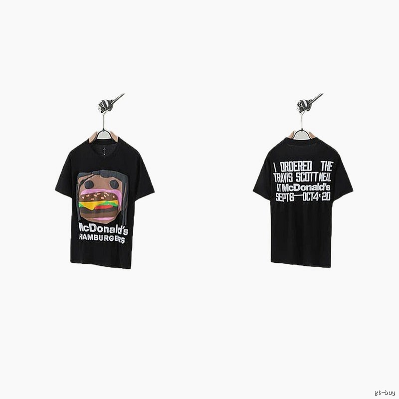 Travis Scott x McDonald's Co-branded Printed Black T-Shirt