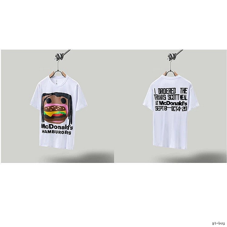 Travis Scott x McDonald's Co-branded Street Style White T-shirt