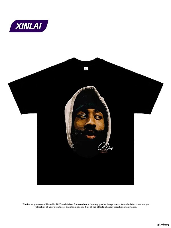 Tupac Patterned Portrait graphic T-shirt Black Tupac Collage with Signature Styling