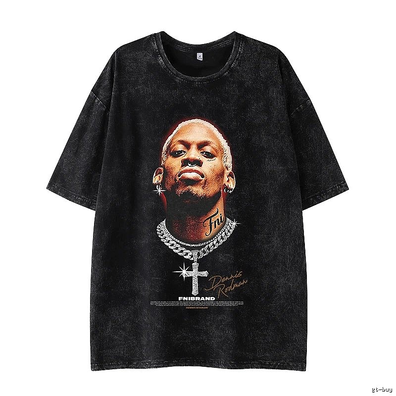 Tupac Statement Portrait graphic T-shirt Black Tupac Collage for Easy Pairing