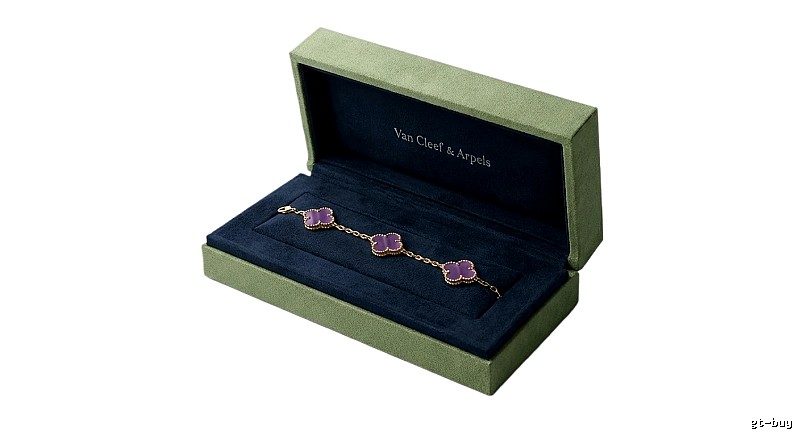 Van Cleef & Arpels Four-leaf Clover Purple Bracelet