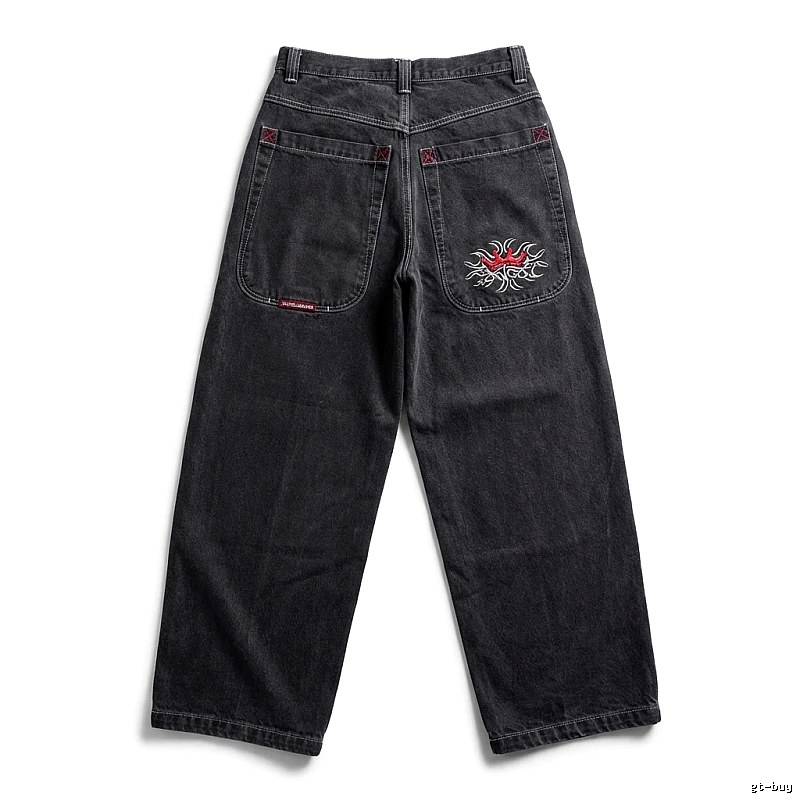 Y2K style retro black jeans