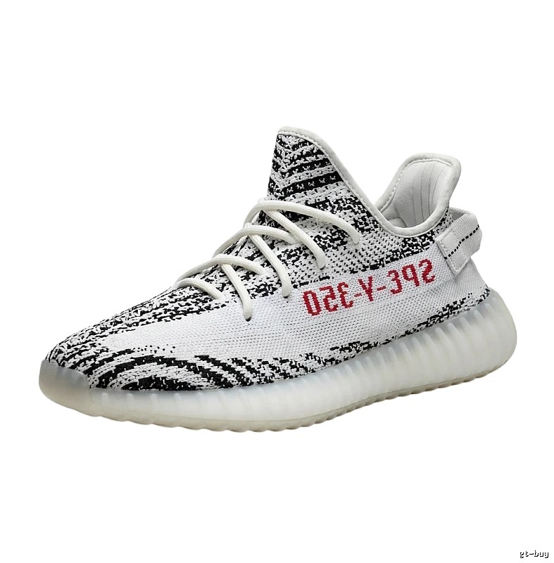Yeezy 350 black and white trendy sports shoes