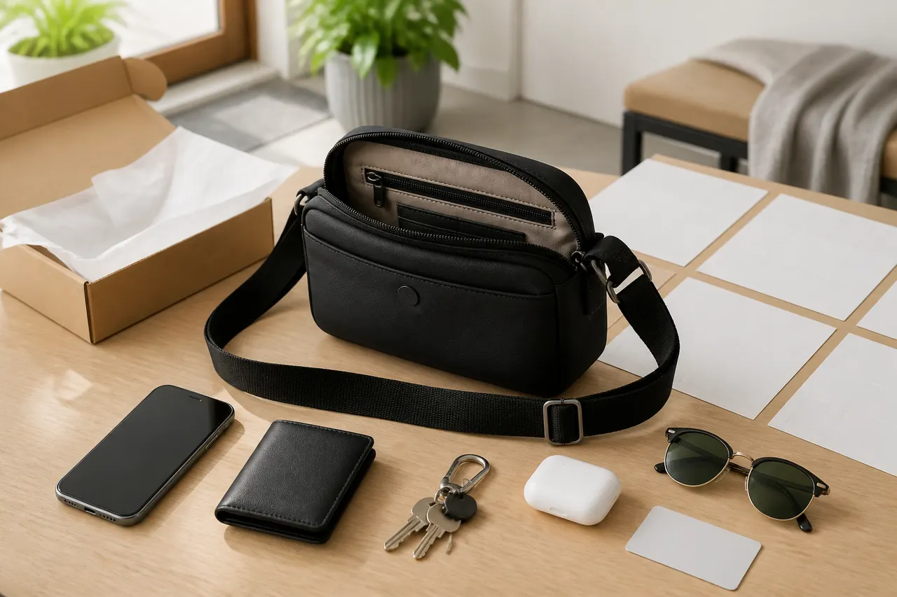 gtbuy Commuter Crossbody Bag Spreadsheet Guide visual guide for gtbuy